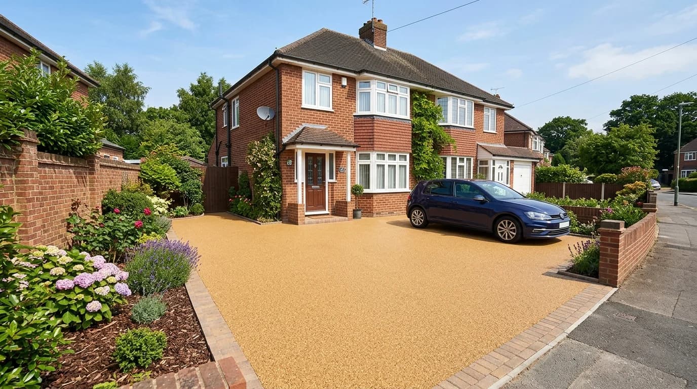 Resin bound driveway at a British home