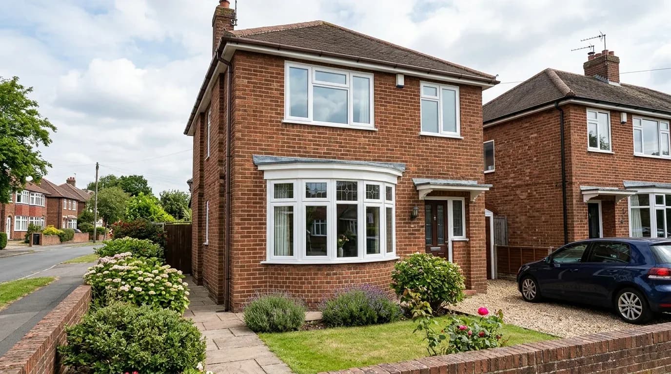 New double glazed uPVC windows installed on a UK house