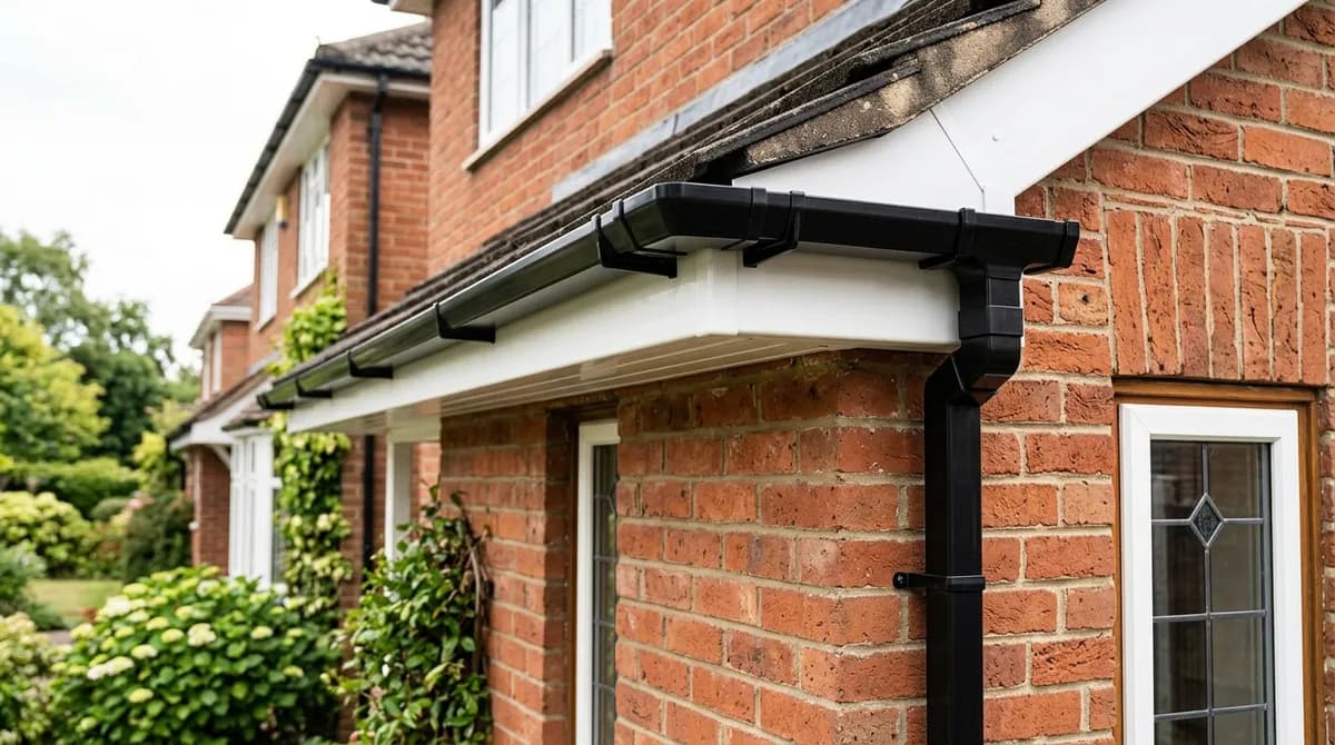 New guttering and fascias on a British home
