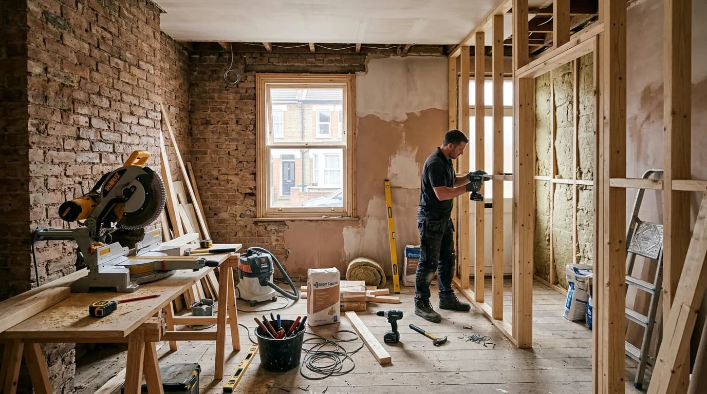 UK house renovation in progress